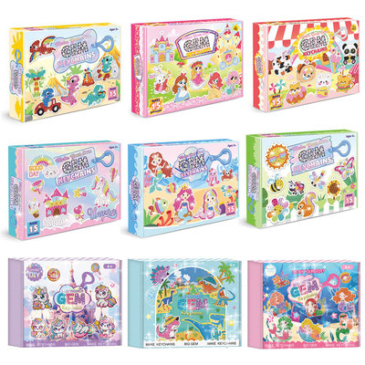 Cartoon handmade DIY diamond drawing keychain mermaid unicor