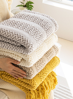 Nordic ins sofa blanket acrylic knitted blanket, nap blanket