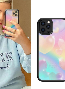 xrs欧美ins风8plus彩虹爱心iPhone11手机壳适用苹果12promax网红【2037】