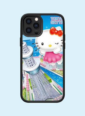 2023超火新款爱环游世界的KITTY适用苹果13promax高级感手机壳14/12/11/xs