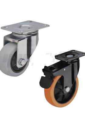 CBL21-D75-D100-D125-P/U/N带五金边刹脚轮 代替怡合达平底活动型