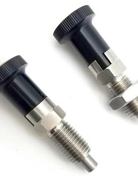 SXYAF/SXYKF5/6/8/10/12/16/16L不锈钢-平头型细牙自锁型旋钮柱塞