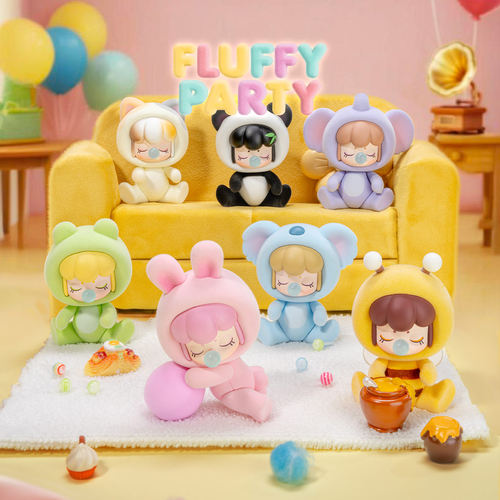 rolife若来BabyNanci茸茸派对系列盲盒可爱治愈桌面车载摆件可动