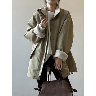 派克服女 羊羔毛工装 秋冬设计感内里保暖百搭立领外 壹零零叁