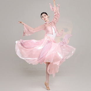 2026新款古典舞蹈服女飘逸纱衣身韵雪纺伞舞团扇舞艺考生练功