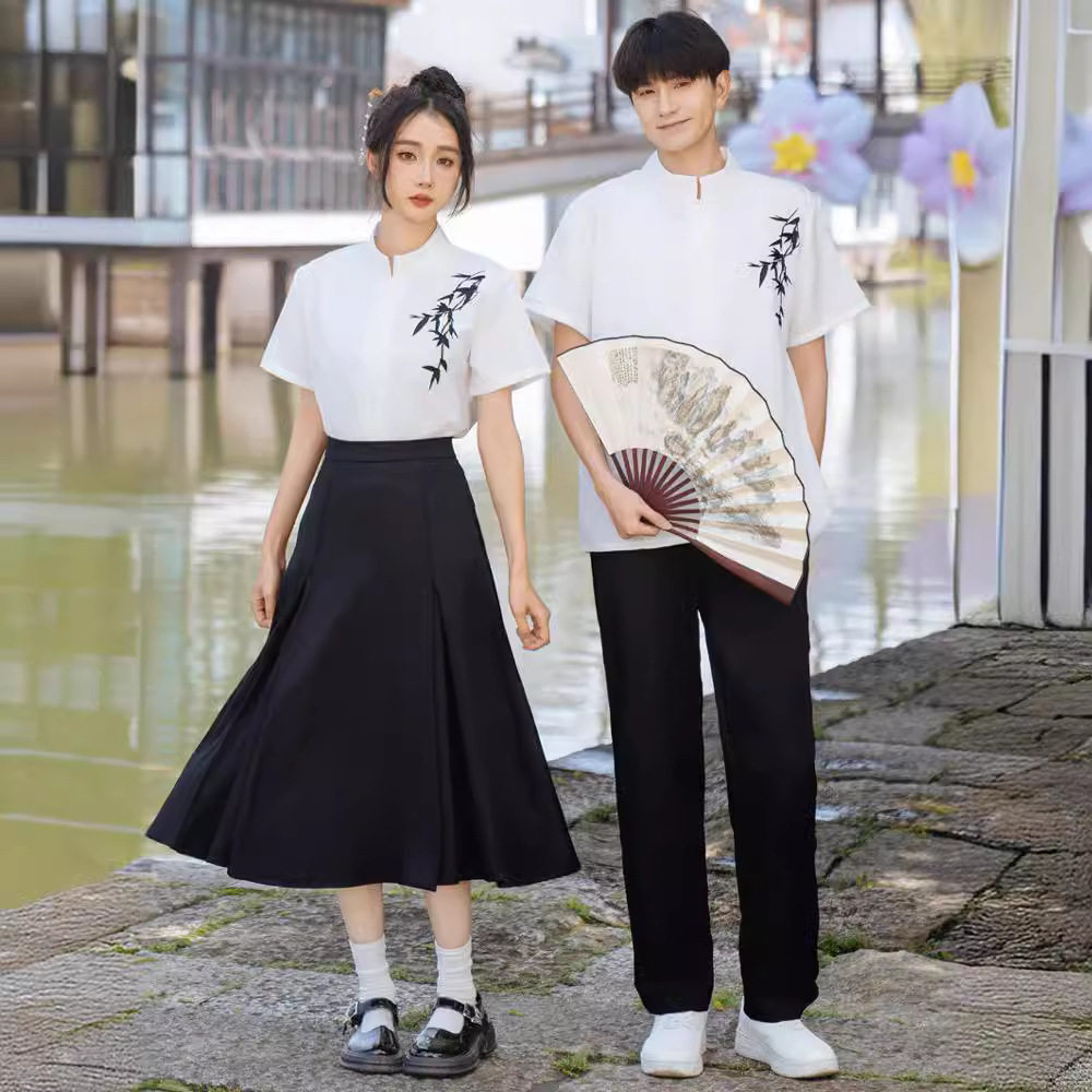 2026新款班服古风汉服女成人礼高中生五四红歌比赛小学初中朗诵大