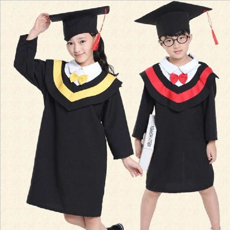 2026新款博士服硕士演出服男女童幼儿园小学生毕业礼服学位服