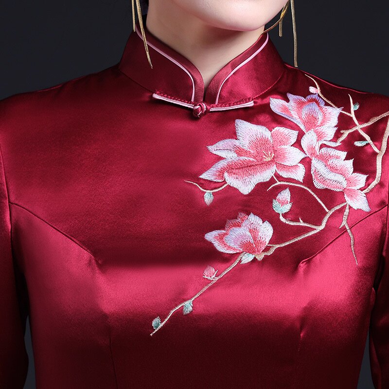 2026新款喜婆婆婚宴装旗袍连衣裙春秋季高端新娘妈妈结婚敬酒礼服