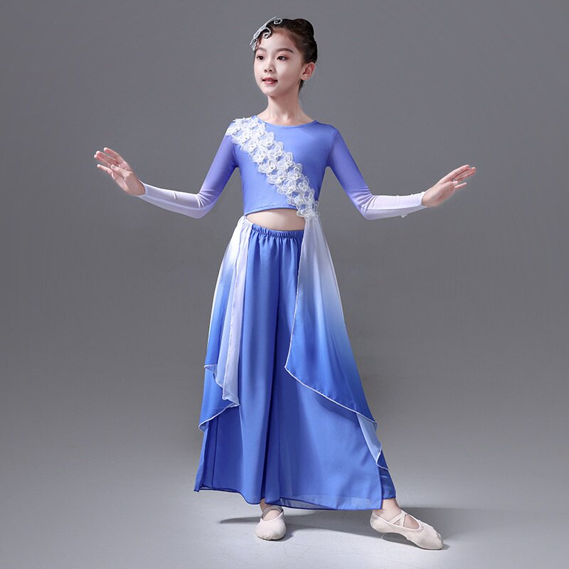 2026新款儿童古典舞演出服桃李杯蝶儿舞蹈服装扇子舞表演服艺考胶
