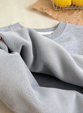 2025新款新年儿童卫衣男童女童发财喜乐加绒上衣宝宝套头衫新