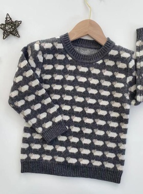 2025新款内蒙古鹏博Cashmere儿童羊绒衫三线加厚小羊