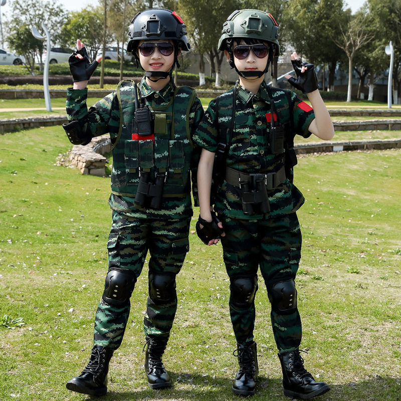2026新款儿童迷彩服男童夏季特种兵套装学生吃鸡装备生日夏令营军
