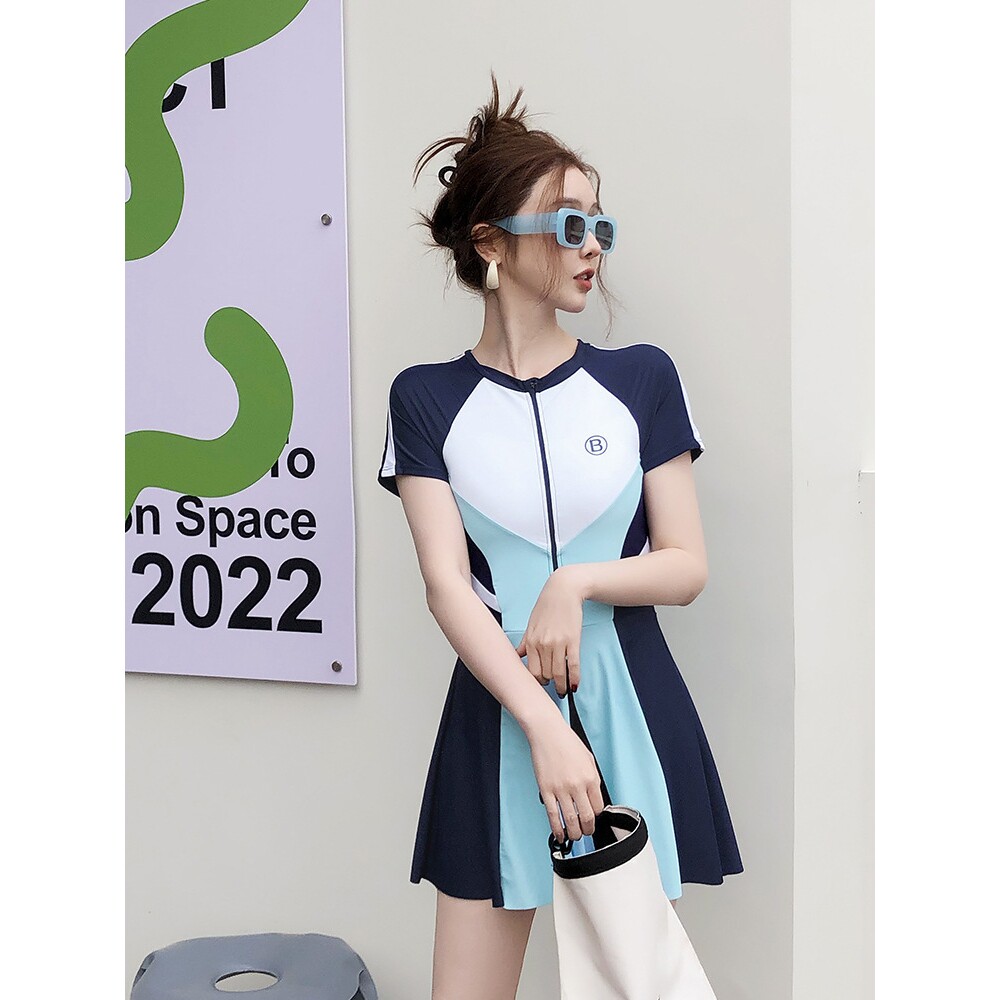 2026新款连体泳衣微胖保守遮肚显瘦韩式泳衣时尚泡温泉休闲淘宝代