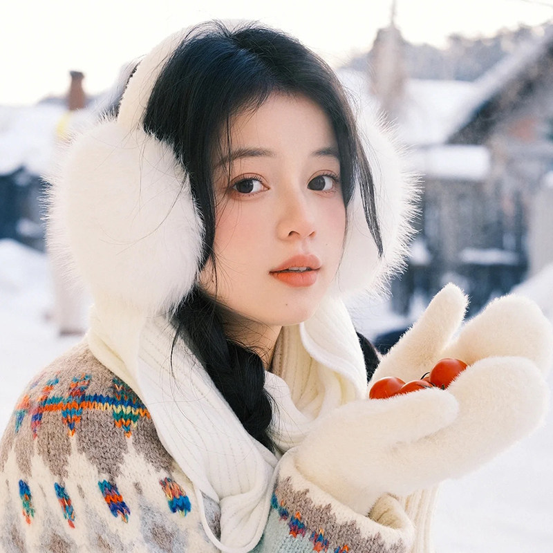 白色毛绒耳罩防寒耳包女款2025新款冬季保暖防风防冻耳护耳朵耳套,服饰配件/皮带/帽子/围巾,耳套,淘宝优惠券,粉丝福利购,淘宝优惠卷