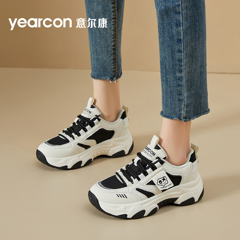 意尔康官方旗舰店厚底增高老爹鞋