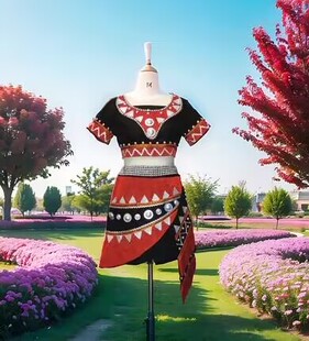 云南成人佤族女装甩发舞蹈服阿佤阿娃民族舞台服佤族壮族演出服装