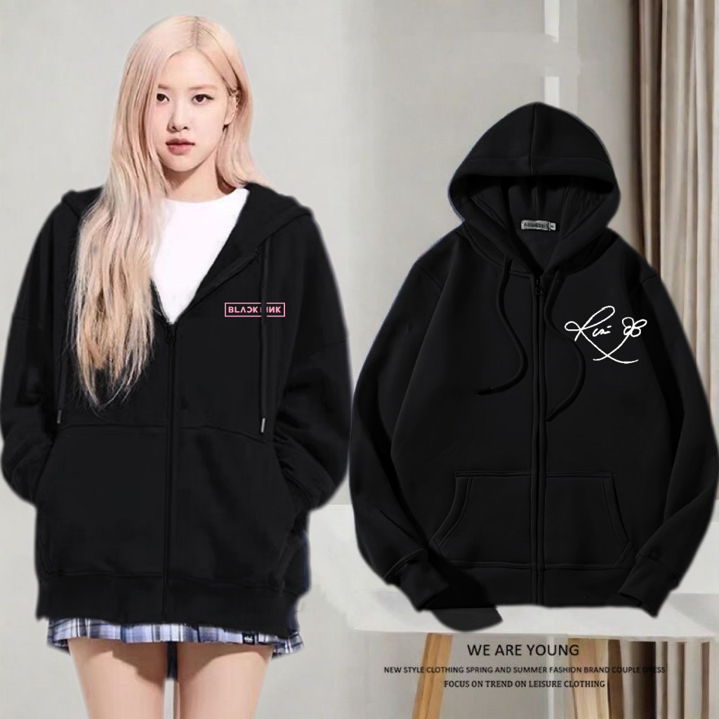 朴彩英rose同款外套应援连帽上衣blackpink宽松学生肉丝周边短外