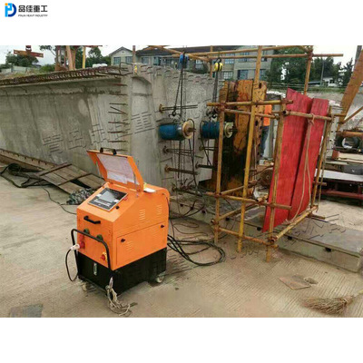 2顶同步液压数控张拉机 桥梁预应力自动张拉机 钢纹线张拉机