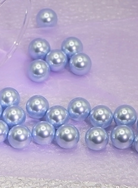 斯迪鹿有孔DIY施家珍珠散珠圆珠通孔项链手链饰品配饰加工diy配件