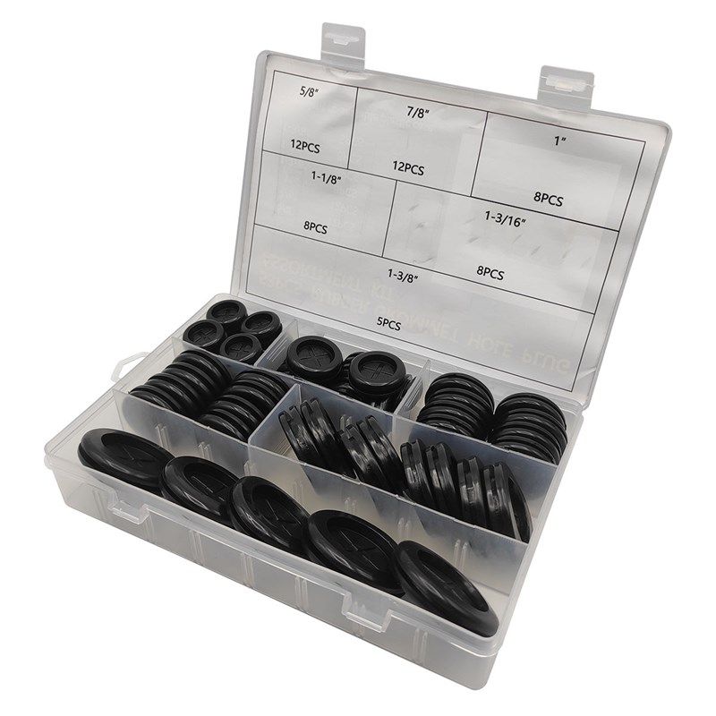 53PCS护线圈防尘出线过线密封圈孔塞盖双P面护线环十字护线圈