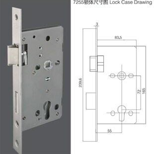 US32D执手锁大门锁 B03 木门房门分体防火门锁Y T20