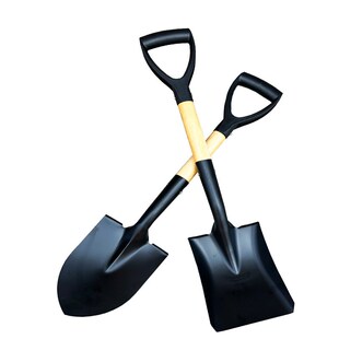 木柄不锈钢碳钢尖铲园艺木把小铁锹铲雪铲子挖土植树尖锹种花工具