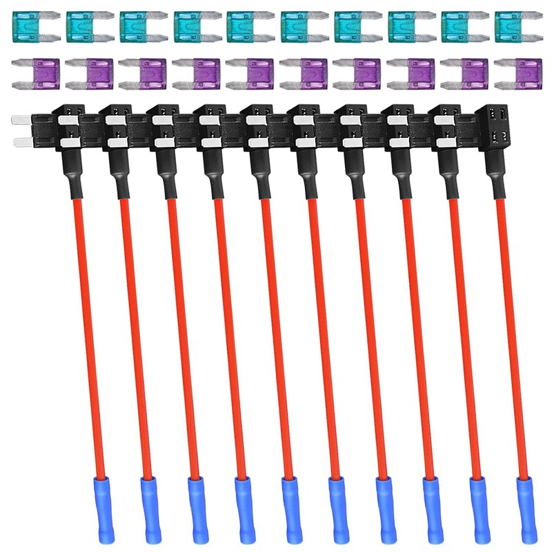 30PCS袋装 12V/小号汽车插片式保险丝取电器套U件15A/40A