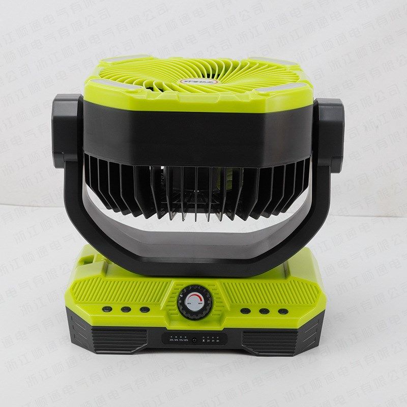 户外露营充电风扇钓鱼野营帐篷大风力降温神器宿P舍用LED无级调速
