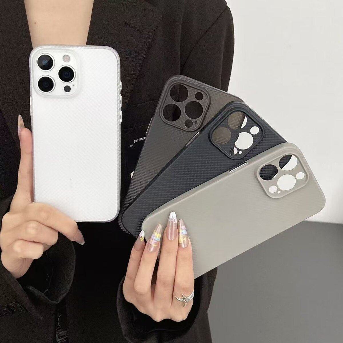 苹果16ProMax碳纤维纹手机壳