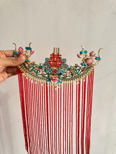 古风烧蓝典雅长流苏发簪汉服明制婚嫁头饰