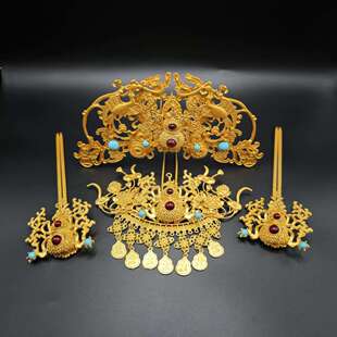 原创颤颤葫芦发冠古风大气明制贵女饰品头饰