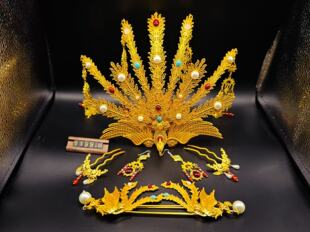 原创三连颤颤大凤冠婚嫁古风妆造唐冠明冠新娘头饰