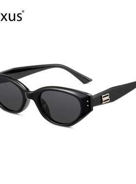 Cyxus墨镜女猫眼复古太阳镜方圆脸个性2025新款时尚防晒太阳眼镜