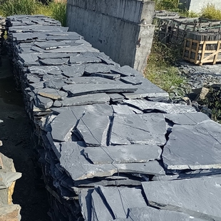 青石板不规则碎拼片石庭院地砖室外广场地板铺路石天然游步道民宿