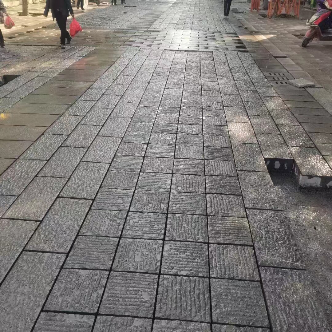 青石板机切面仿古文化砖手凿地铺广场园林古建地砖剁斧菠萝荔枝面