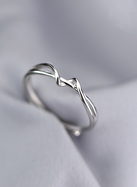 925镀银几何开口戒指冷淡风