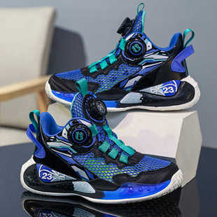 男童运动鞋夏季单网薄款网面透气儿童篮球鞋轻便中大童男孩跑步鞋