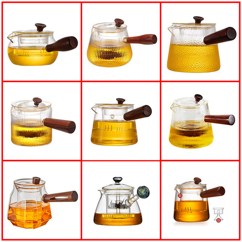 高硼硅耐热玻璃壶侧把烧水煮茶壶