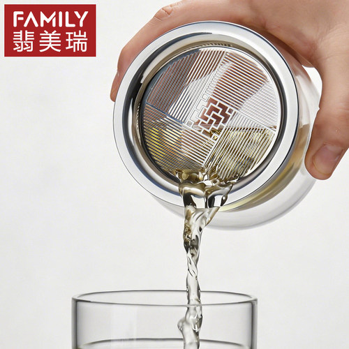 2026新款泡茶玻璃盖碗一人独饮隔热双层玻璃不烫手抓壶懒人泡茶器