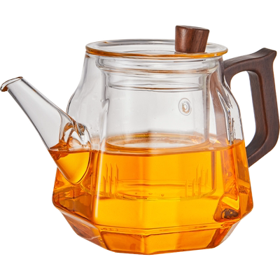 功夫茶具泡茶壶高硼硅耐高温加厚玻璃茶水分离煮茶壶茶杯家用一套