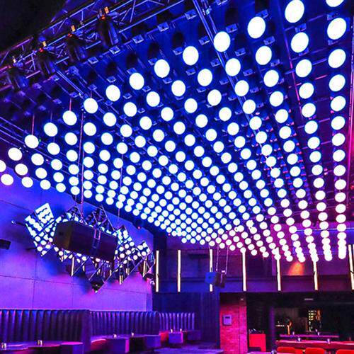 简约创意酒店大堂售楼部沙盘区餐厅方格子波浪海浪造型LED吊灯