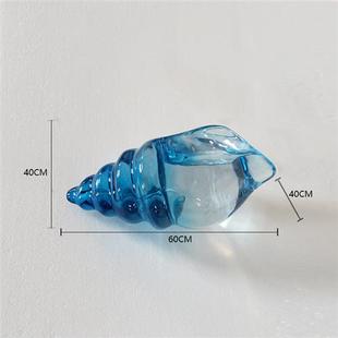 新款 现代酒店透明装 饰品抽象雕塑工艺品时尚 大堂艺术品摆件软装