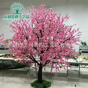 定制桃花树人造大型许愿树树酒店婚庆布置装 饰植物树