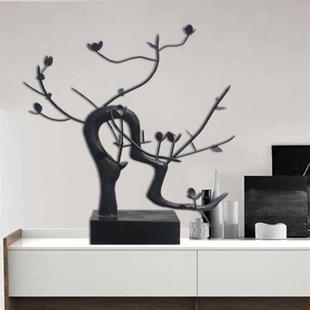 饰抽象铁艺古铜树雕塑摆件 酒店会所家居样板房餐厅装 新款 欧式