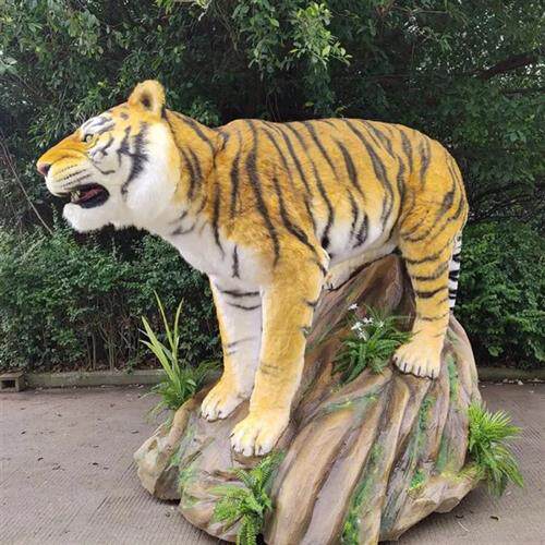 公园大型仿真动物展览装置景区公园电动机械老虎模型厂家直供