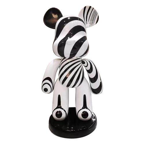 网红暴力熊大摆件店铺门口酒吧客厅装饰潮玩公仔落地玻璃钢雕塑