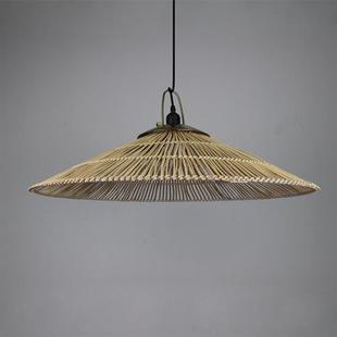 中式 简约藤编灯具创意艺术客栈咖啡厅藤艺灯卧室书房餐厅藤编吊灯