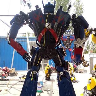 金属铁艺变型金刚景区模型雕塑加工大型变型金刚机器人模型雕塑