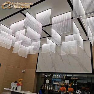 售楼部沙盘酒店大堂宴会厅创意亚克力导光板工程灯橱窗展示水晶灯