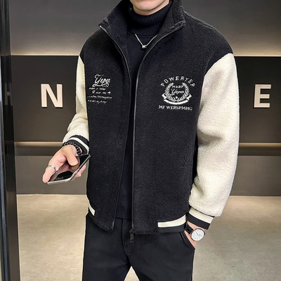 立领潮牌2025新款拼接高级感夹克